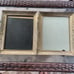 vintage double Tabletop Standing Or Hanging / brass photo frame holder