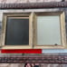 vintage double Tabletop Standing Or Hanging / brass photo frame holder