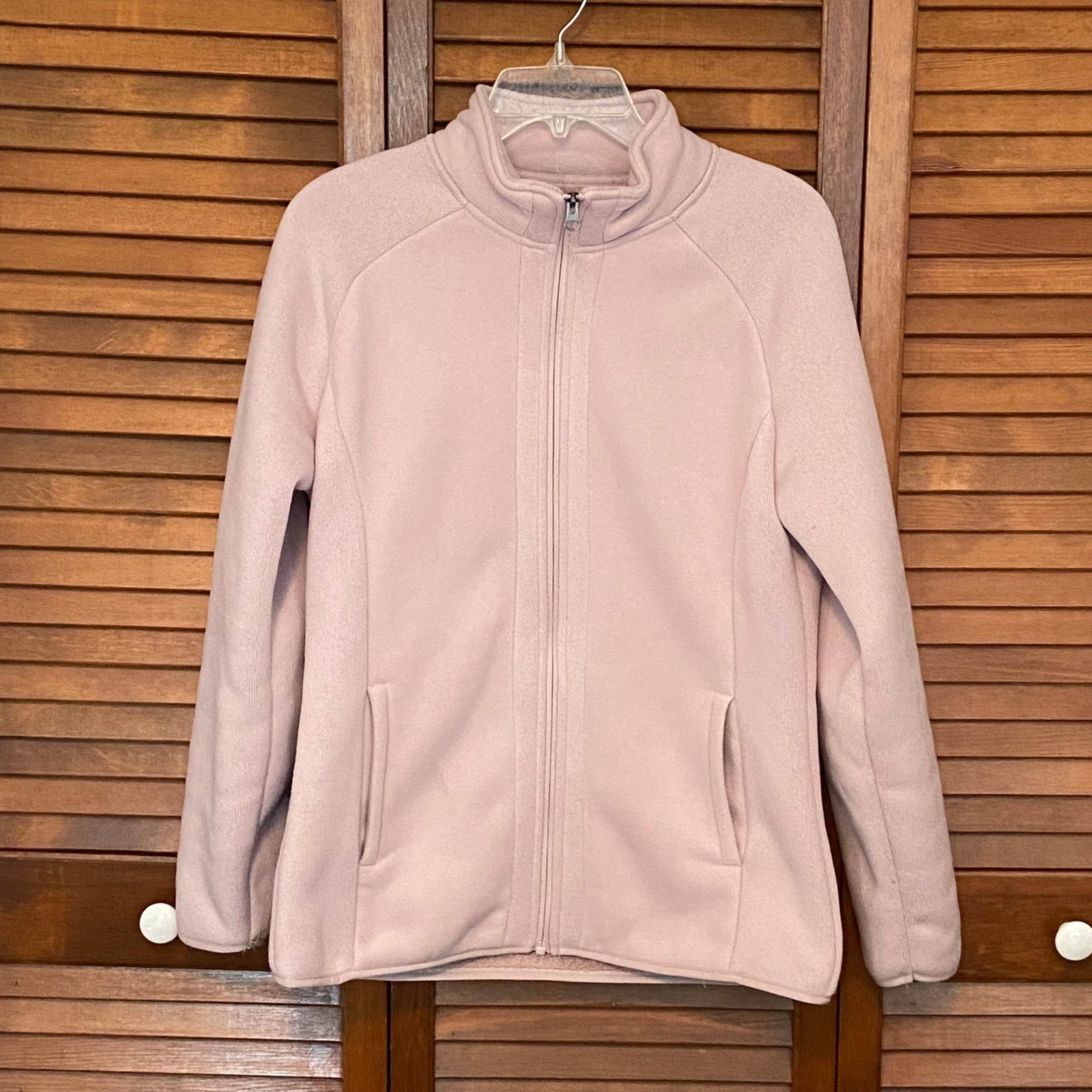 Time and Tru Woman’s Pink Blush Sweater Fleece Full-Zip Jacket Size Medium