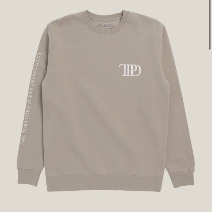 TTPD Crewneck Beige Taylor Swift The Tortured Poets Department