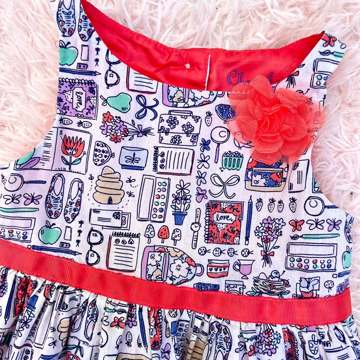 School girl print dress
