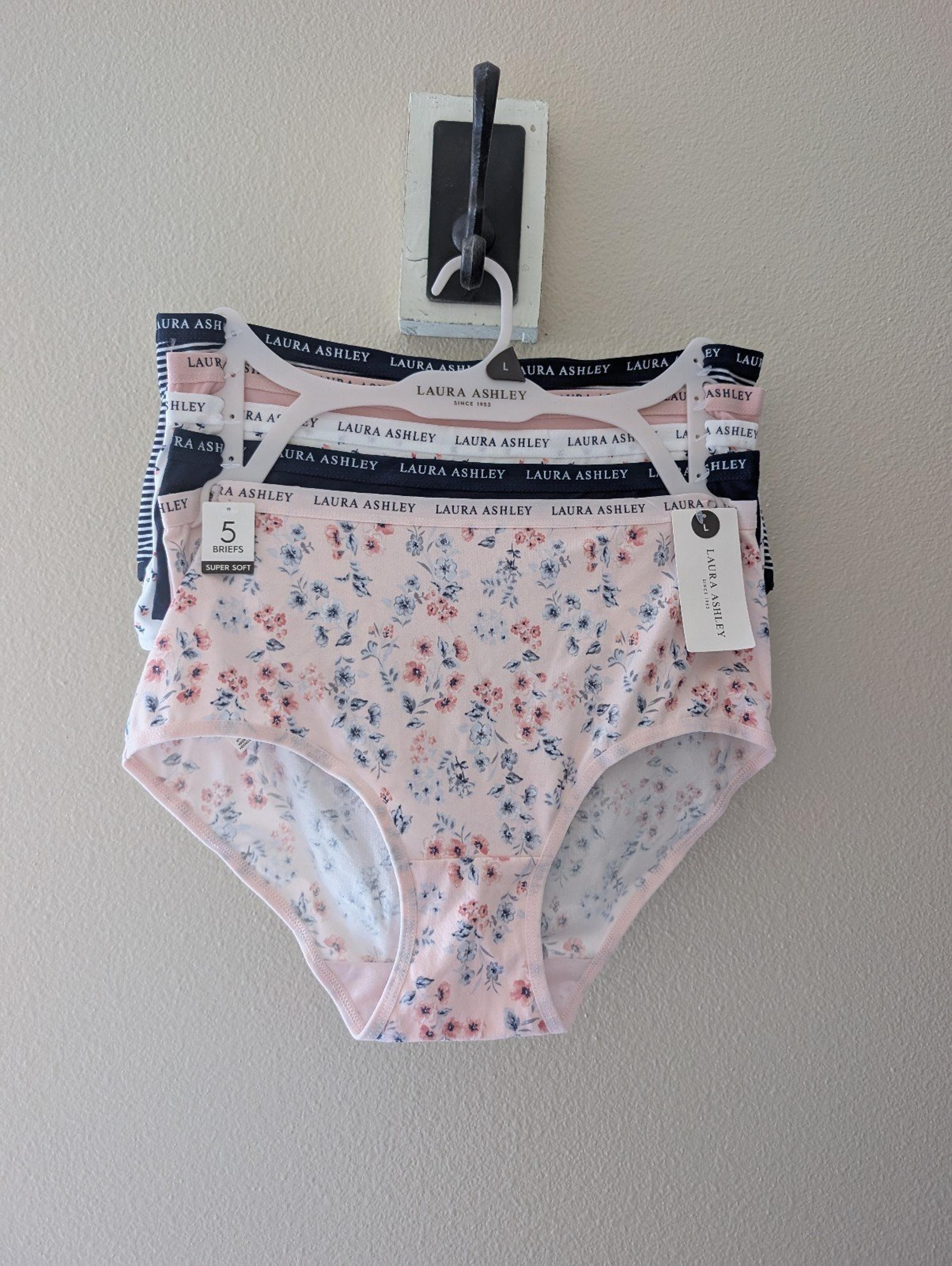 Laura Ashley Underwear Large Womens Panties Floral Print Underwear Cottagecore L