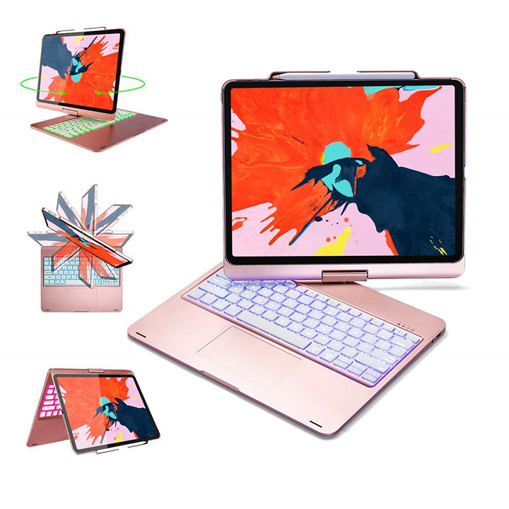 ENAPY iPad Pro 12.9 - 4th Gen Bluetooth Keyboard Case with Touchpad