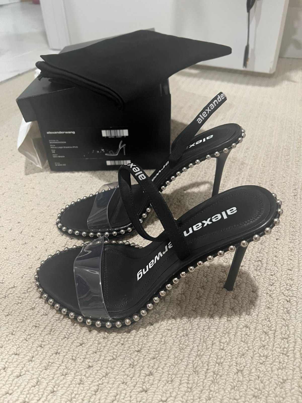 サンダル・ミュール Alexander Wang FW23 NOVA 85 SANDAL (30323S044 001) AW Wedge Flip-Flop in BLACK | alexanderwang®