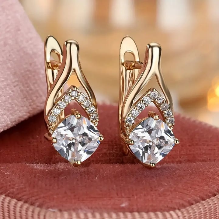 14K Gold Womens Hanging Drop 2ct Diamond Earrings Ladies New 14 K Silver Jewelry