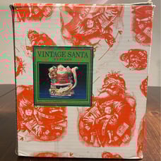 1993 North Pole Express Santa 5802 Water Pitcher Fitz and Floyd Omnibus 2 Quarts