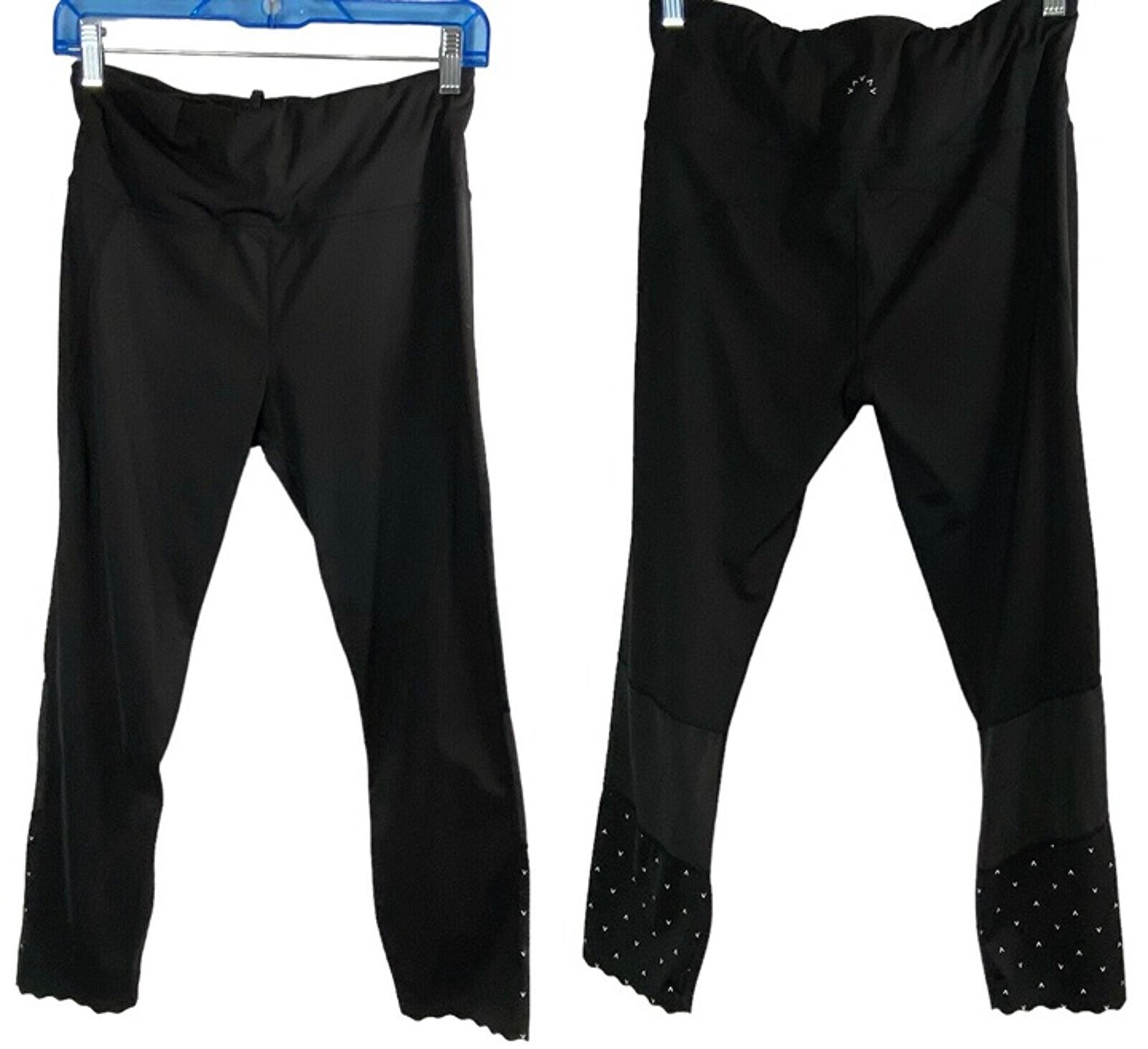 VARLEY Ankle Leggings Elastic Waist Drawstring Sports Athleisure Black M 10-15