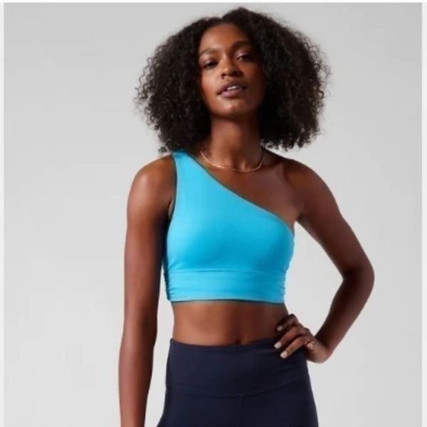 Athleta Athena Bra A-C size L Large // Santorini Blue #798339