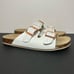 Girls SEYCHELLES Studded White Buckle Strap Sandals / Size 3