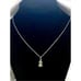 ADS# Sterling 925 Silver Necklace w/ Peridot Gem Accents