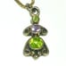 ADS# Sterling 925 Silver Necklace w/ Peridot Gem Accents