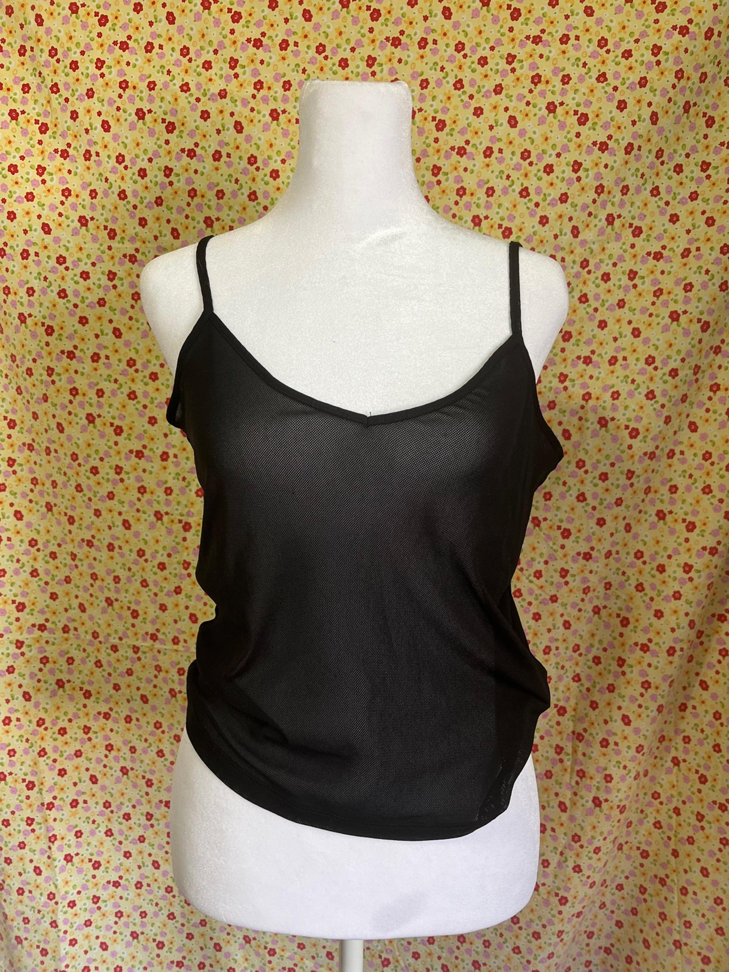 Vintage Y2K women’s mesh tank top camisole Nine West small