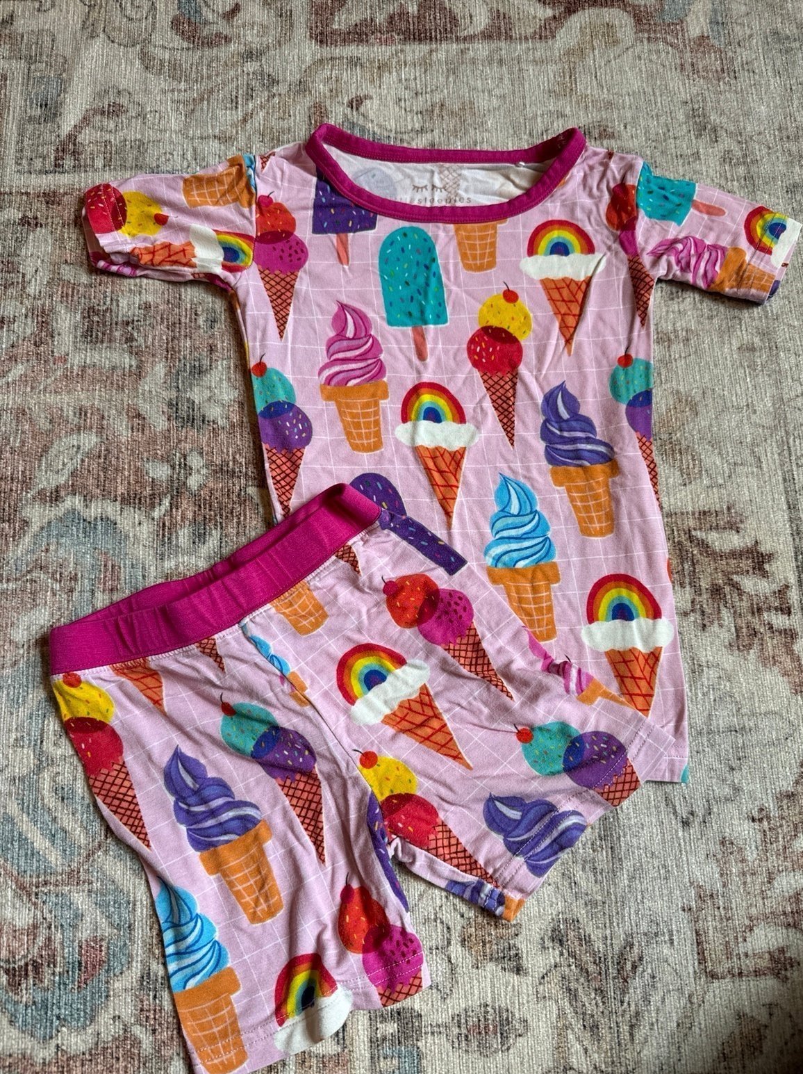 Little Sleepies rainbow sprinkles 3T