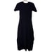 Frame Twist-Front Ribbed Navy Knit MIDI Dress Sz M
