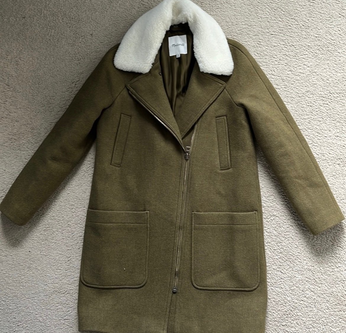 MADEWELL Eldridge Wool Coat, NWOT XS