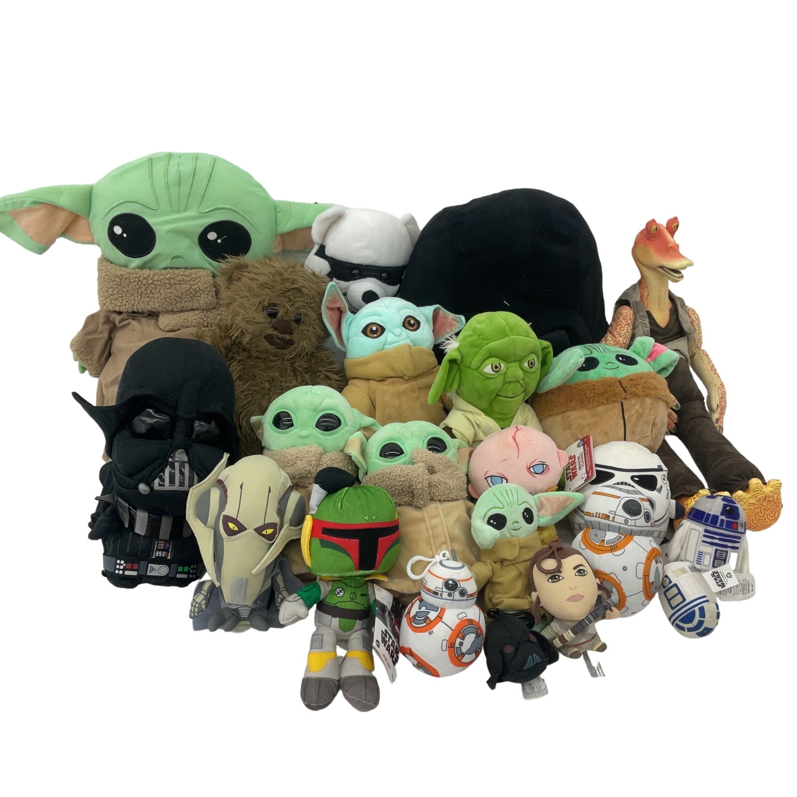 Star Wars Mixed Stuffed Animals LOT Preowned 11 lbs Baby Grogu Boba Fett