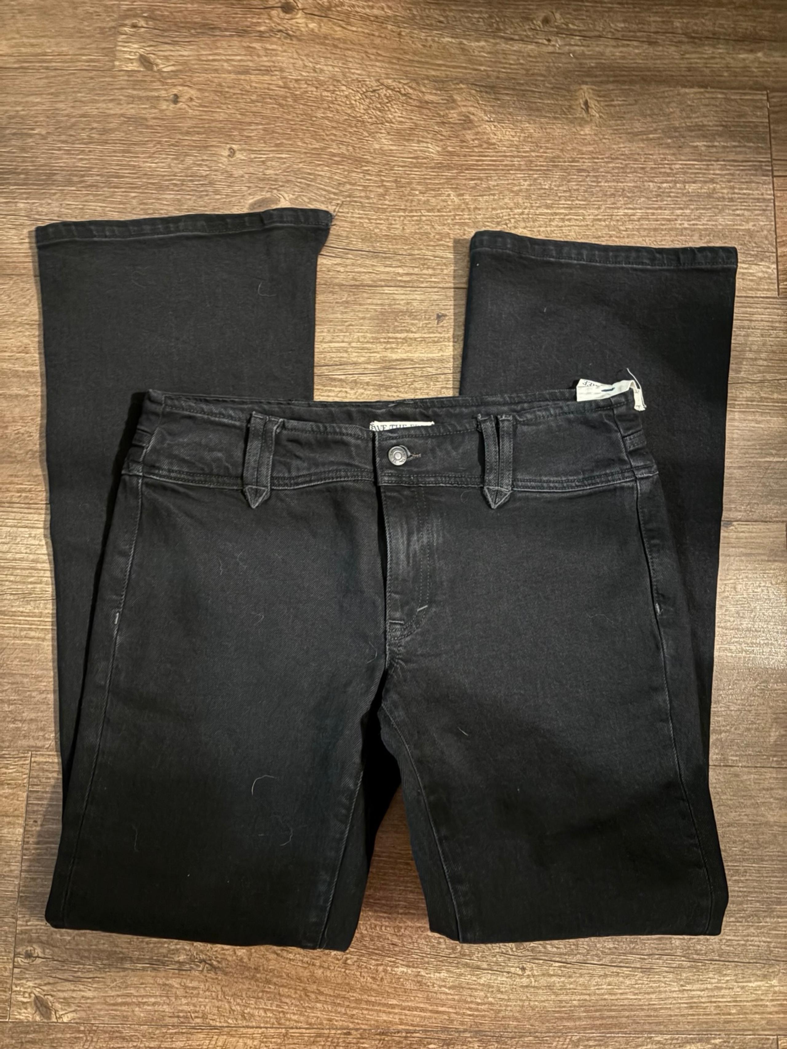 Free People Black Bootcut/Wider Leg Jeans Size 28 - NWOT