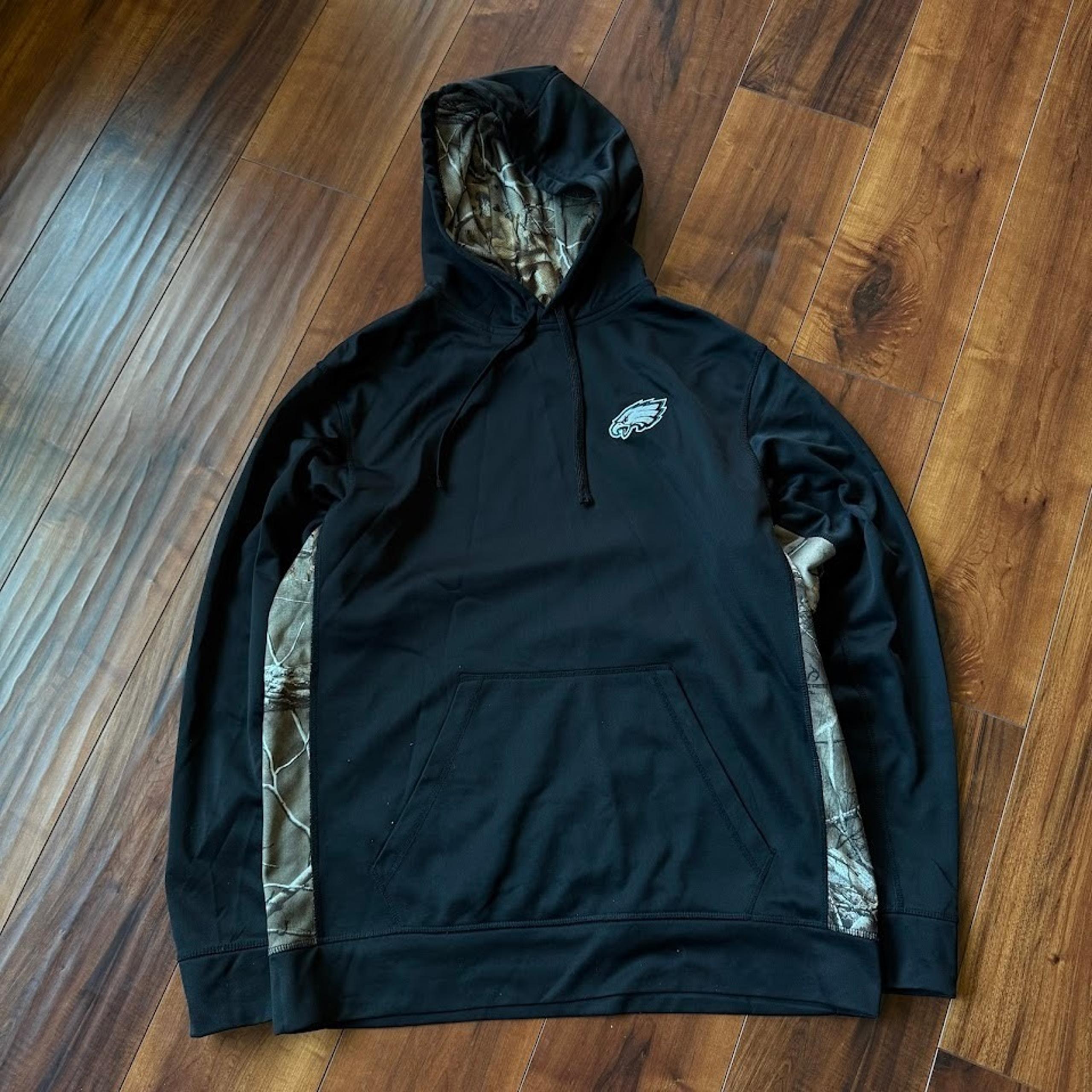 Philadelphia Eagles Dunbrooke Black Realtree Camo Mix Hoodie Mens Large