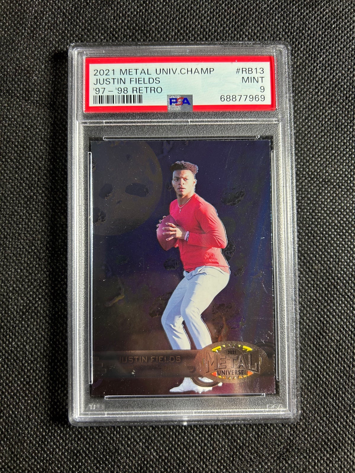 2021 Skybox Metal Universe JUSTIN FIELDS RC Retro rookie #45 Chicago Bears