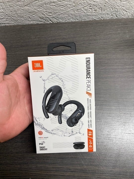 JBL Endurance Peak 3 Black True Wireless Bluetooth In-Ear Headphones NEW SEALED