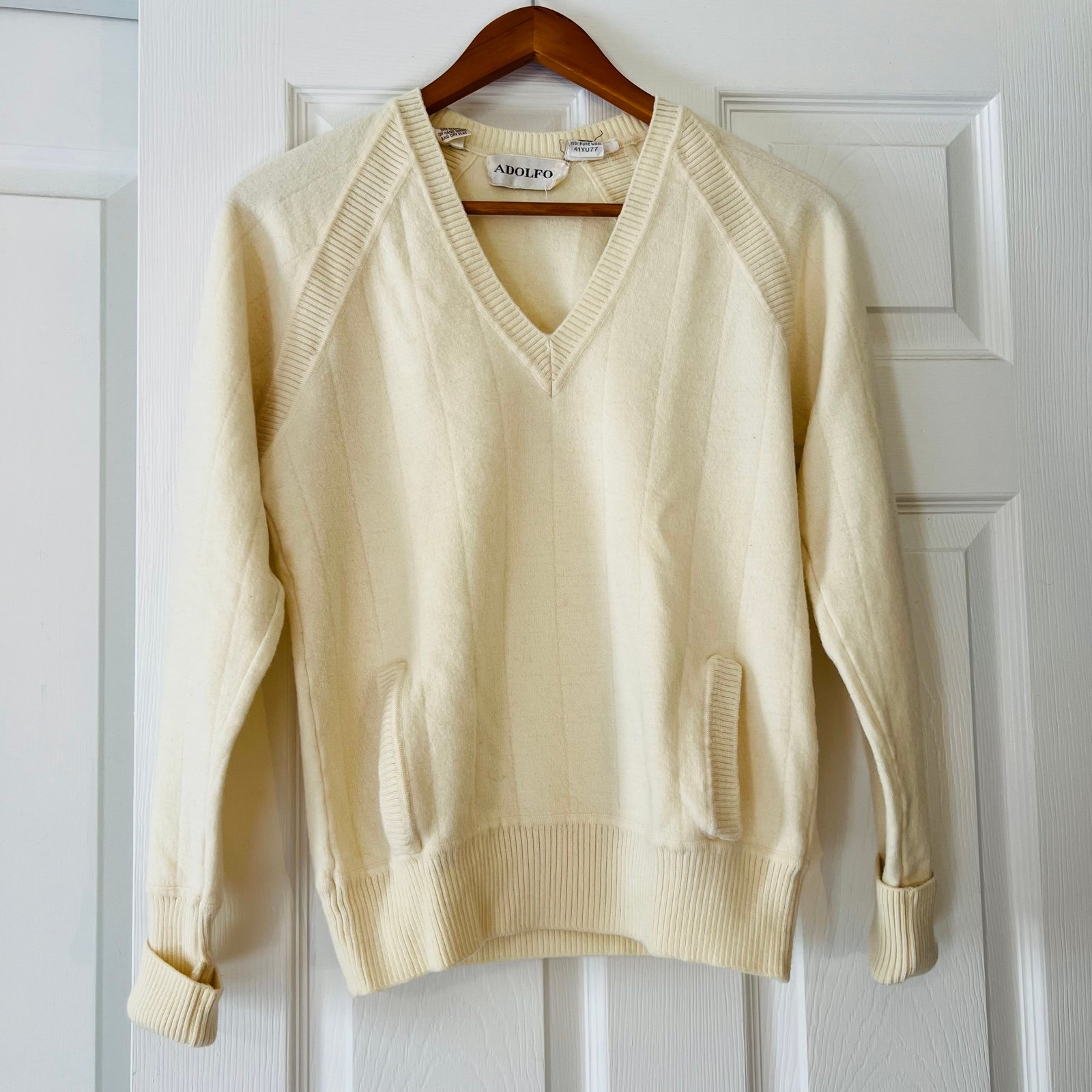 Vintage Adolfo 100% Pure Wool Seeater