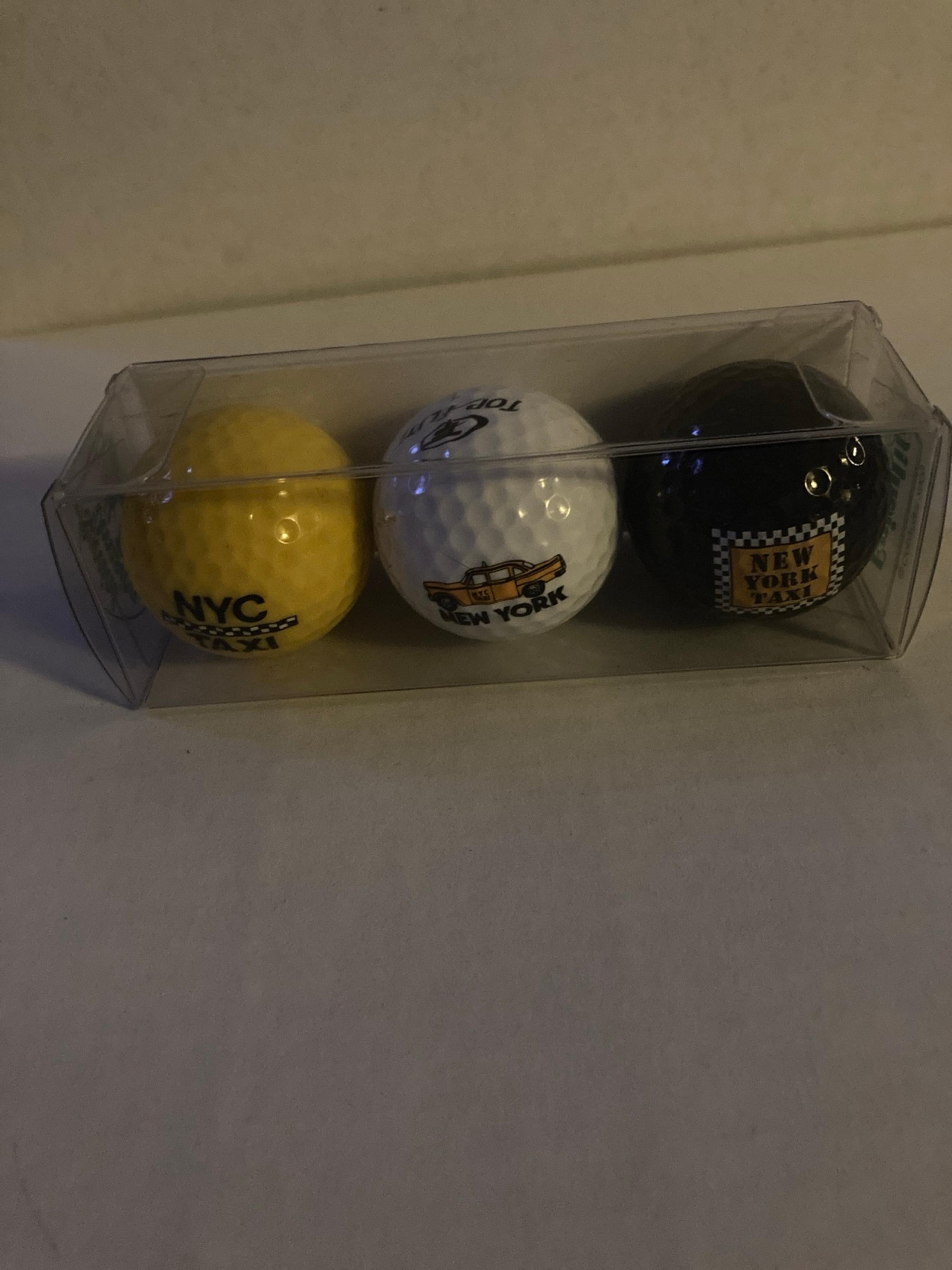 Golf balls NYC New York taxi themed golf balls nib sealed top flite 1