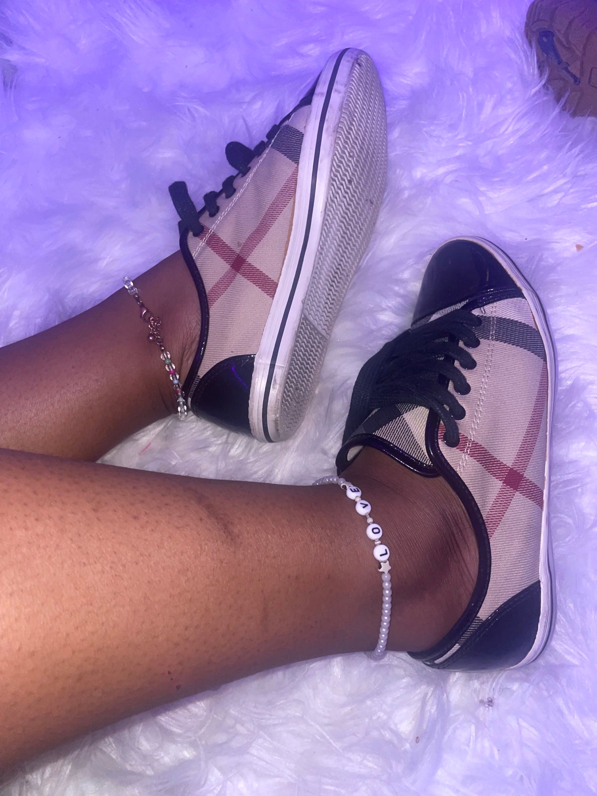 burberry tartan sneakers