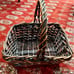 Dark Brown Wicker Basket With Handle