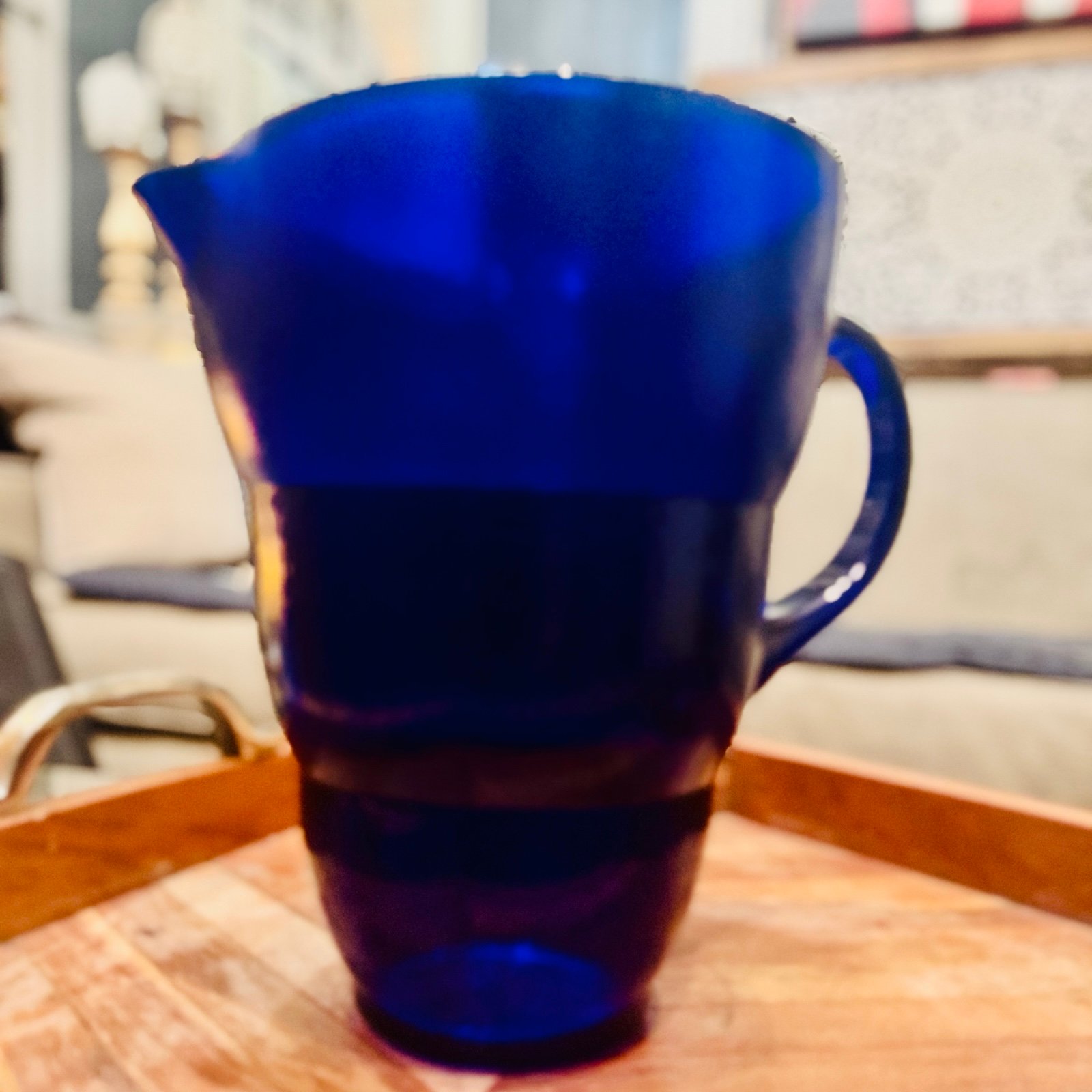 Vintage cobalt blue pitcher
