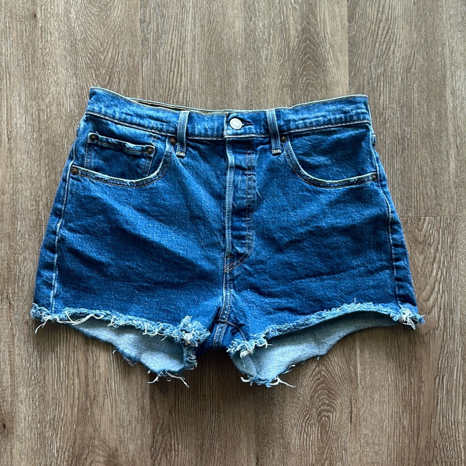 Levi's 501 Original Fit High Rise Denim Shorts