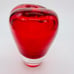 Salviati Small Heart Murano Glass Vase by Maria Hamel Valentines Red Clear 1990s