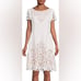 Shani White Short Sleeve Cocktail Dress Size 6 New Retails 345