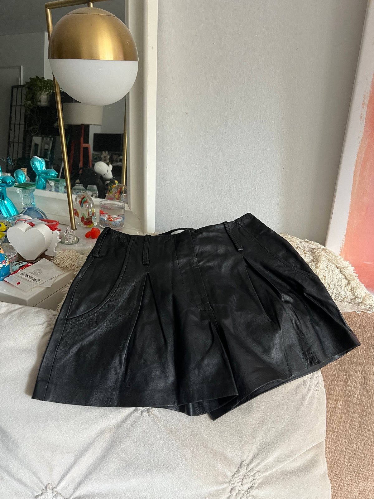 Seeds heritage super soft leather shorts