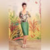 Eva Franco x Anthropologie Dreaming in Green Striped Woven Tweed Pencil Skirt 2