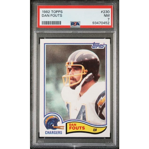 Graded 1982 Topps Dan Fouts #230 Card PSA 7 Near