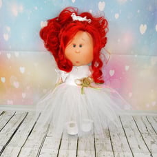 White Dress and hairband for doll Mia 12''