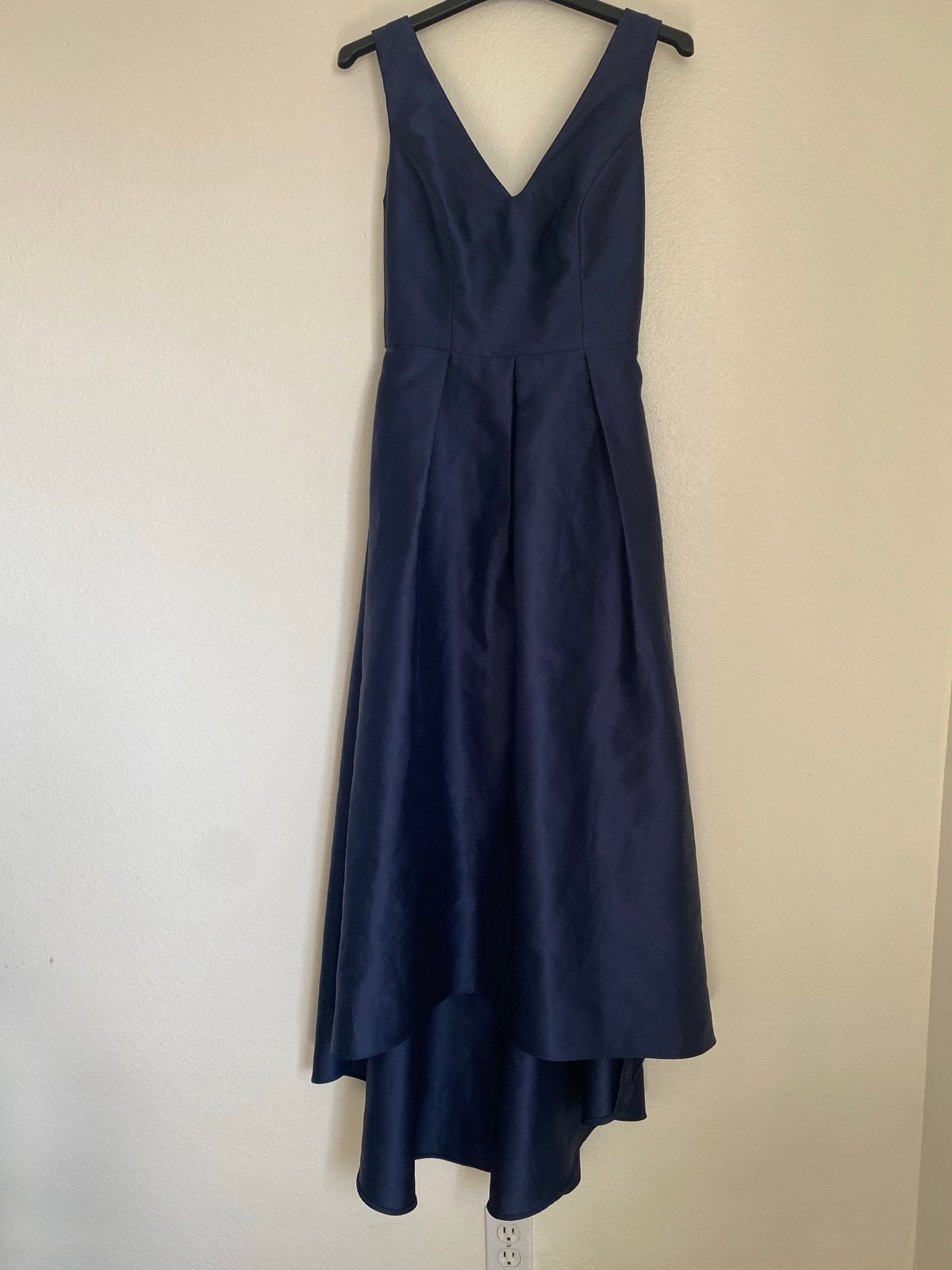 ALFRED SUNG Blue A-line MaxiALFRED SUNG Blue A-line Maxi Dress V-neck Sleeveless