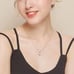Moissanite Pendant Necklace 1 CT 18K White Gold Plated Silver Diamond Necklace