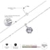 Moissanite Pendant Necklace 1 CT 18K White Gold Plated Silver Diamond Necklace