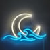 Sunrise Sunset Neon Sign Moon over Sea Neon Light Twilight Wave LED Wall Signs.