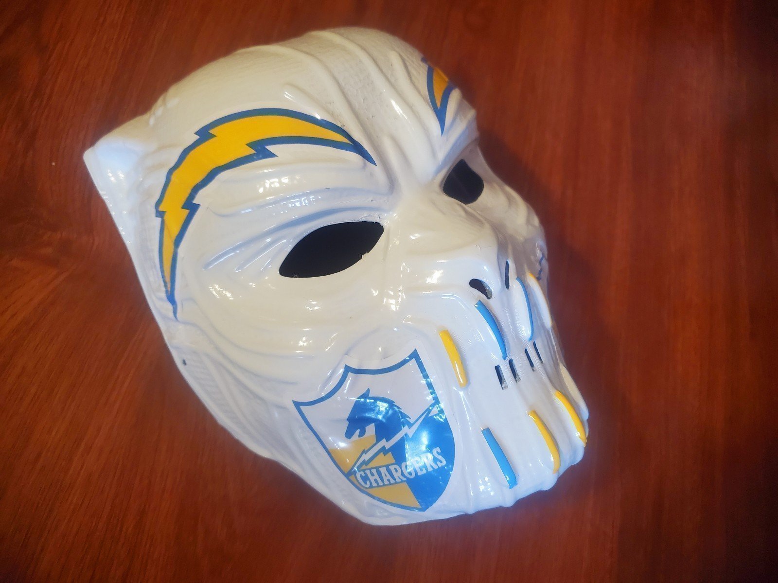 Custom Killmonger LA Chargers throwback Adult theme Mask 4 Tailgating/Mancave
