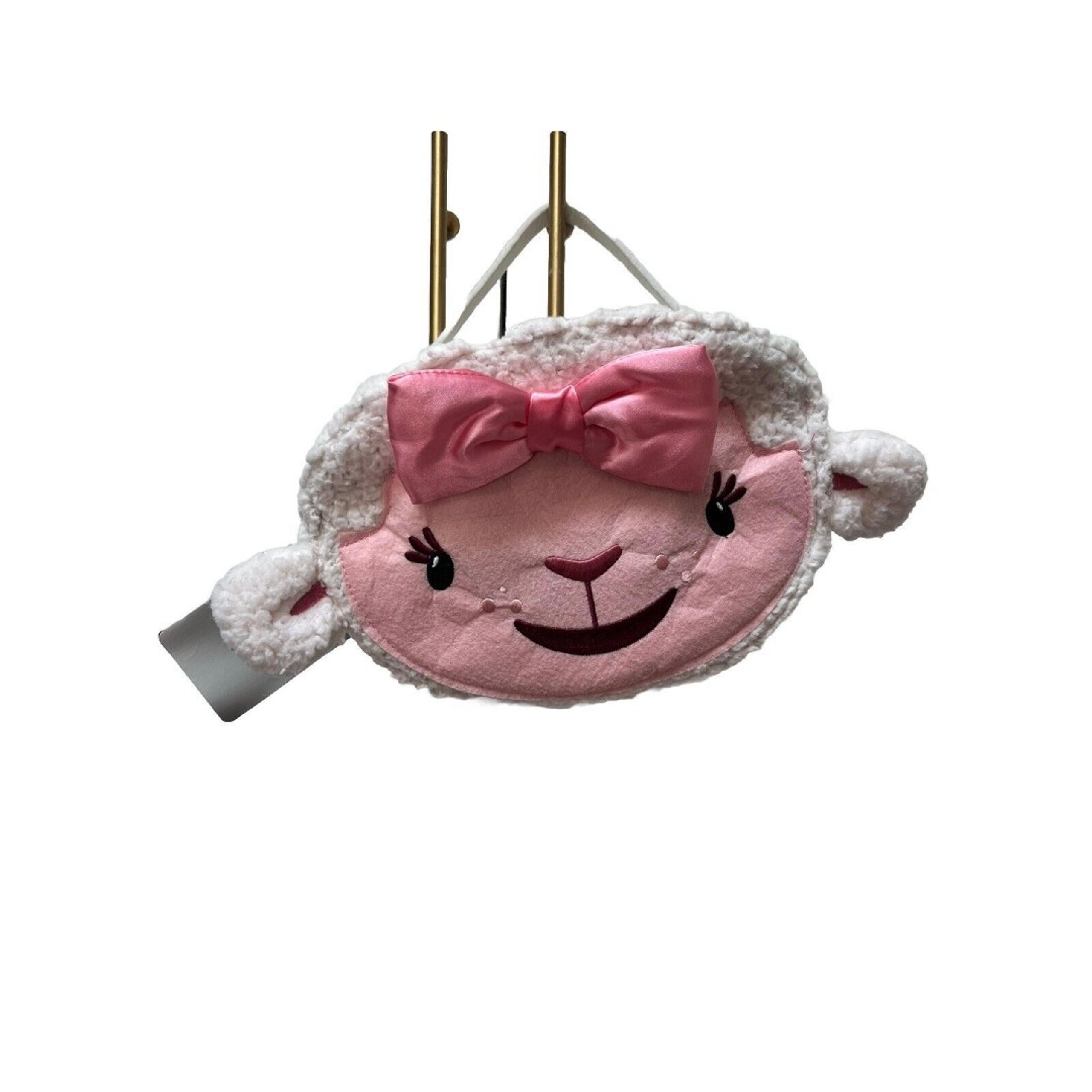 NWT Disney Store Easter Lamb Sheep Basket Pink Bow Soft Fleece Embroidered Felt