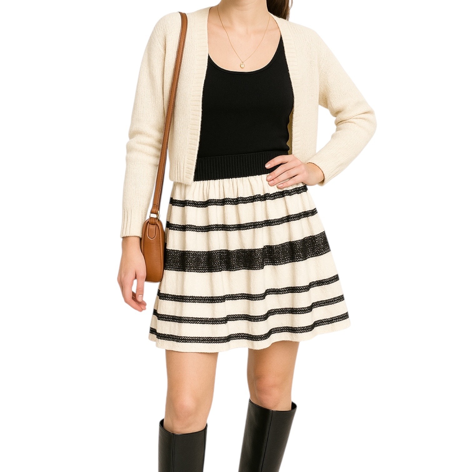 NWT Maeve Anthropologie Womens Size L Striped Sequin Skirt Holiday Party Glam