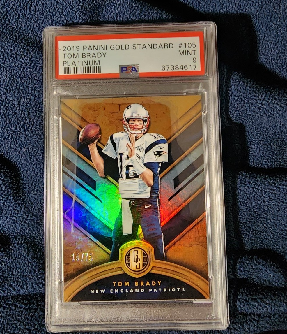 Tom brady gold standard /75 patriots refractor psa