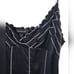BEBE silk camisole tank top, Y2K, black/white striped, size M