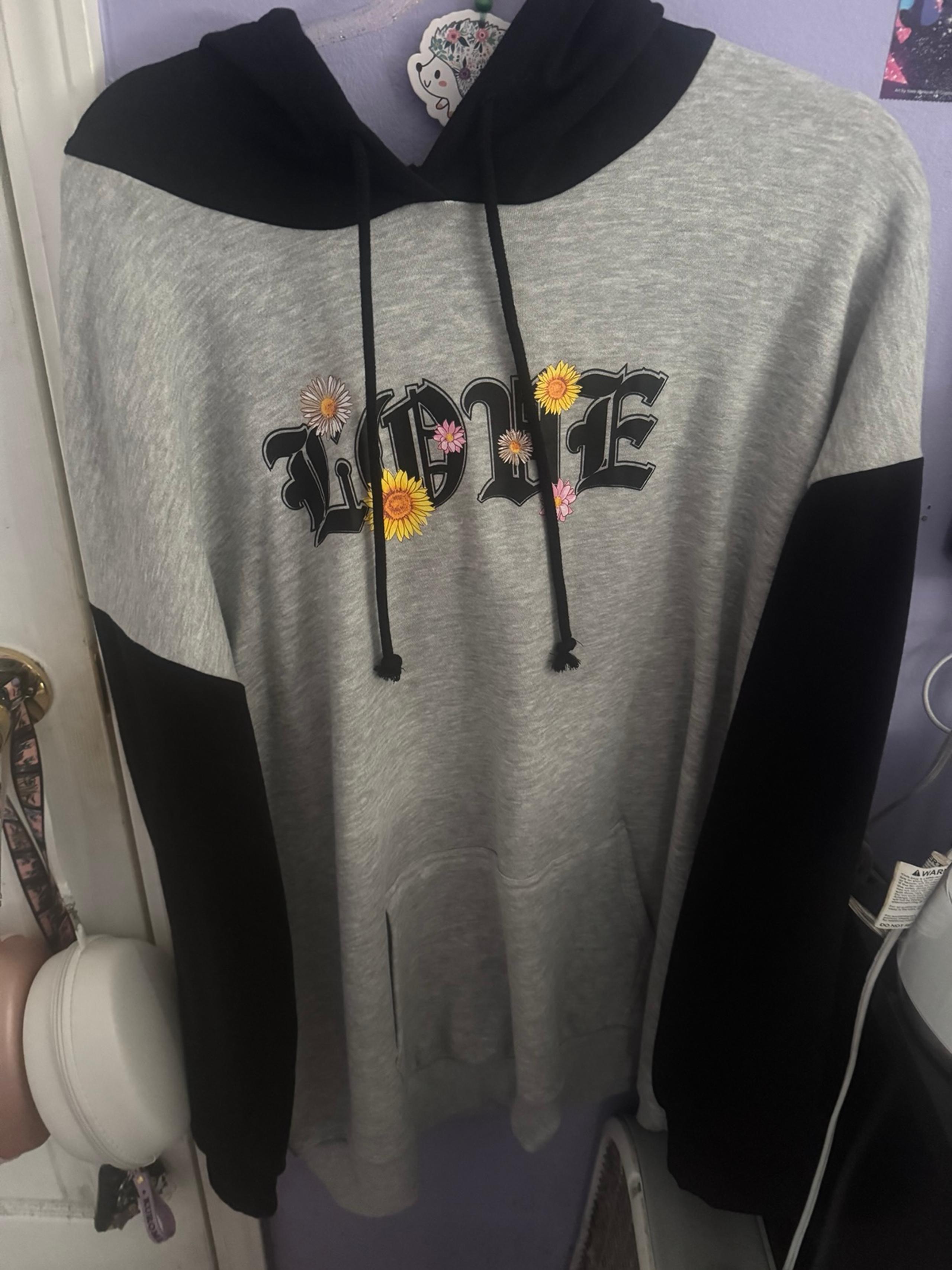 Gray & Black LOVE Hoodie