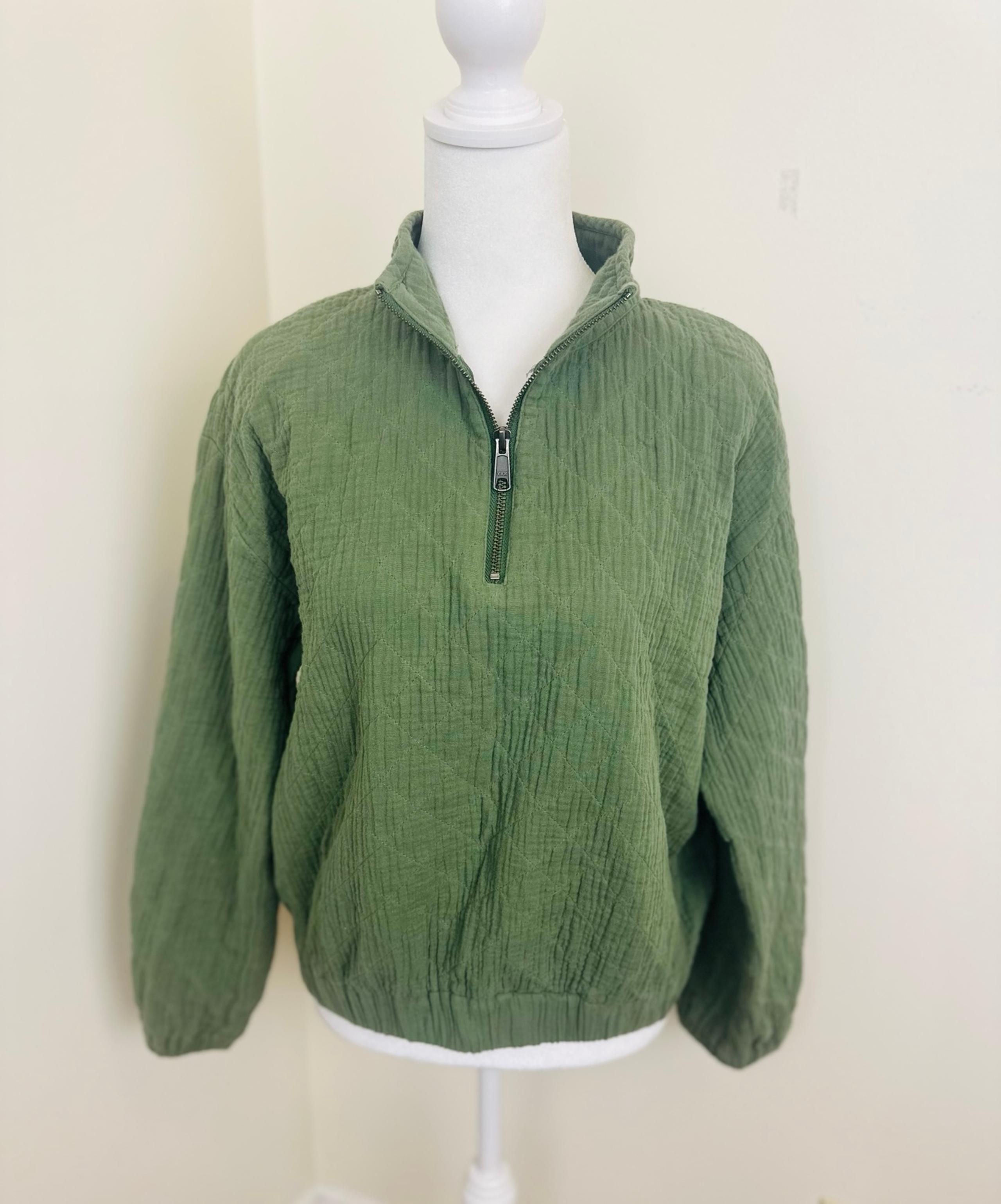 Madewell Green Zip Up Sweater
Plush Sage