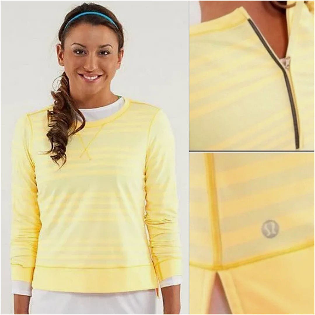 Lululemon Run Soft Loose fit Long Sleeve Yellow Orange 8