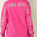 VS PINK ATOMIC PINK COWL NECK PULLOVER SWEATSHIRT SIZE MEDIUM