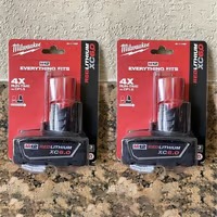 2 PCS Milwaukee 48-11-2460 M12 REDLITHIUM XC 6.0 Extended Capacity Battery